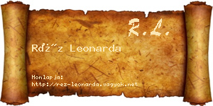 Réz Leonarda névjegykártya